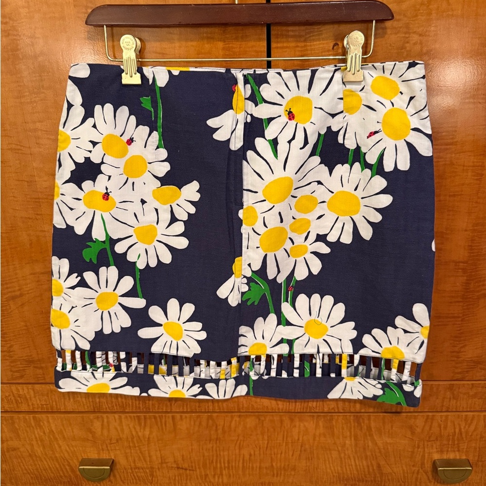 Lilly Pulitzer Originals White Label Dailey Daisies & Ladybug Skirt 8 EUC - Picture 2 of 13